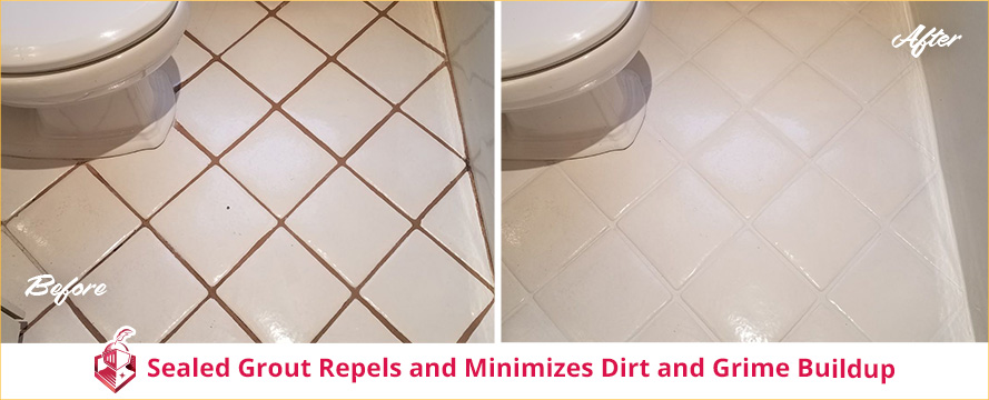 Sealed Grout Repels and Minimizes Dirt and Grime Buildup