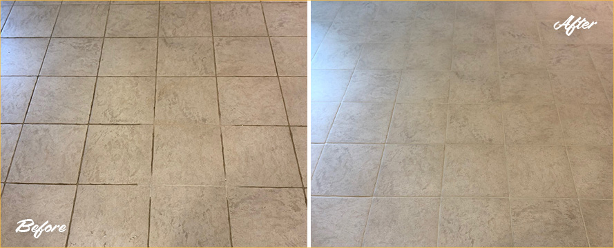 Floor Before and After a Perfect Tile Cleaning in Seattle, WA