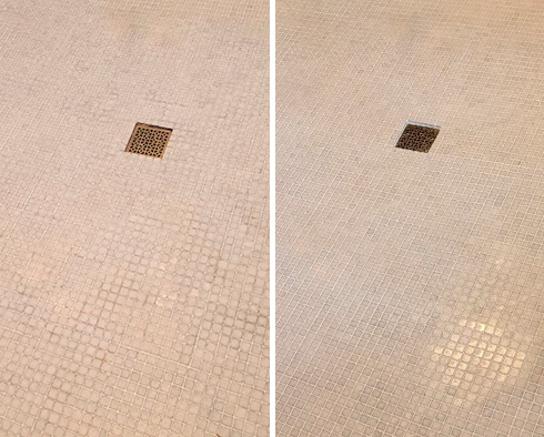 Shower Before and After a Grout Cleaning in Everett, WA 