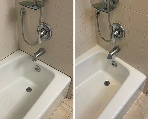 Bathroom Floor Before and After Our Caulking Services in Lake Stevens