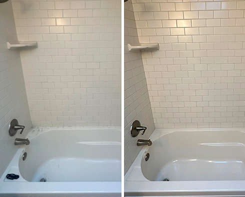 Shower Before and After a Grout Cleaning in Seattle, WA