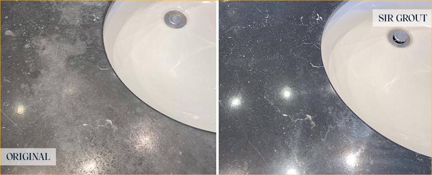 Marble Countertops Before and After Our Bellevue Stone Honing Service