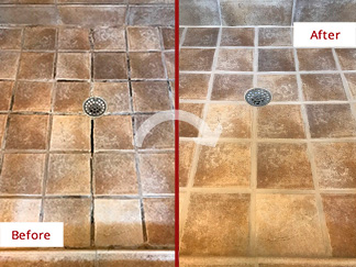 Shower Before and After our Hard Surface Restoration Services in Seattle, WA