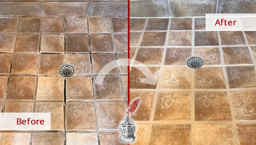 Shower Before and After our Professional Hard Surface Restoration Services in Seattle, WA