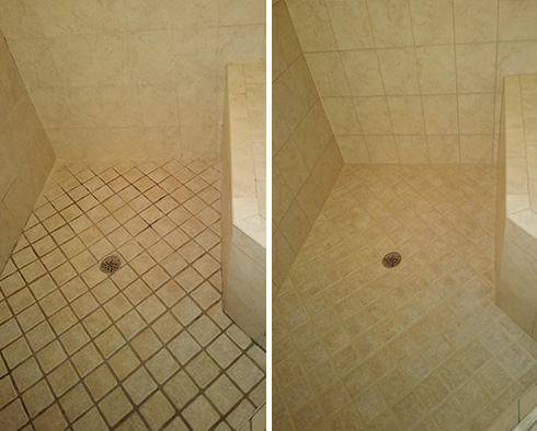 Shower Floor Restored by Our Tile and Grout Cleaners in Snohomish, WA