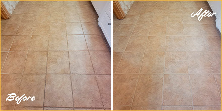 How to Clean Floor Tile Grout in the Bathroom