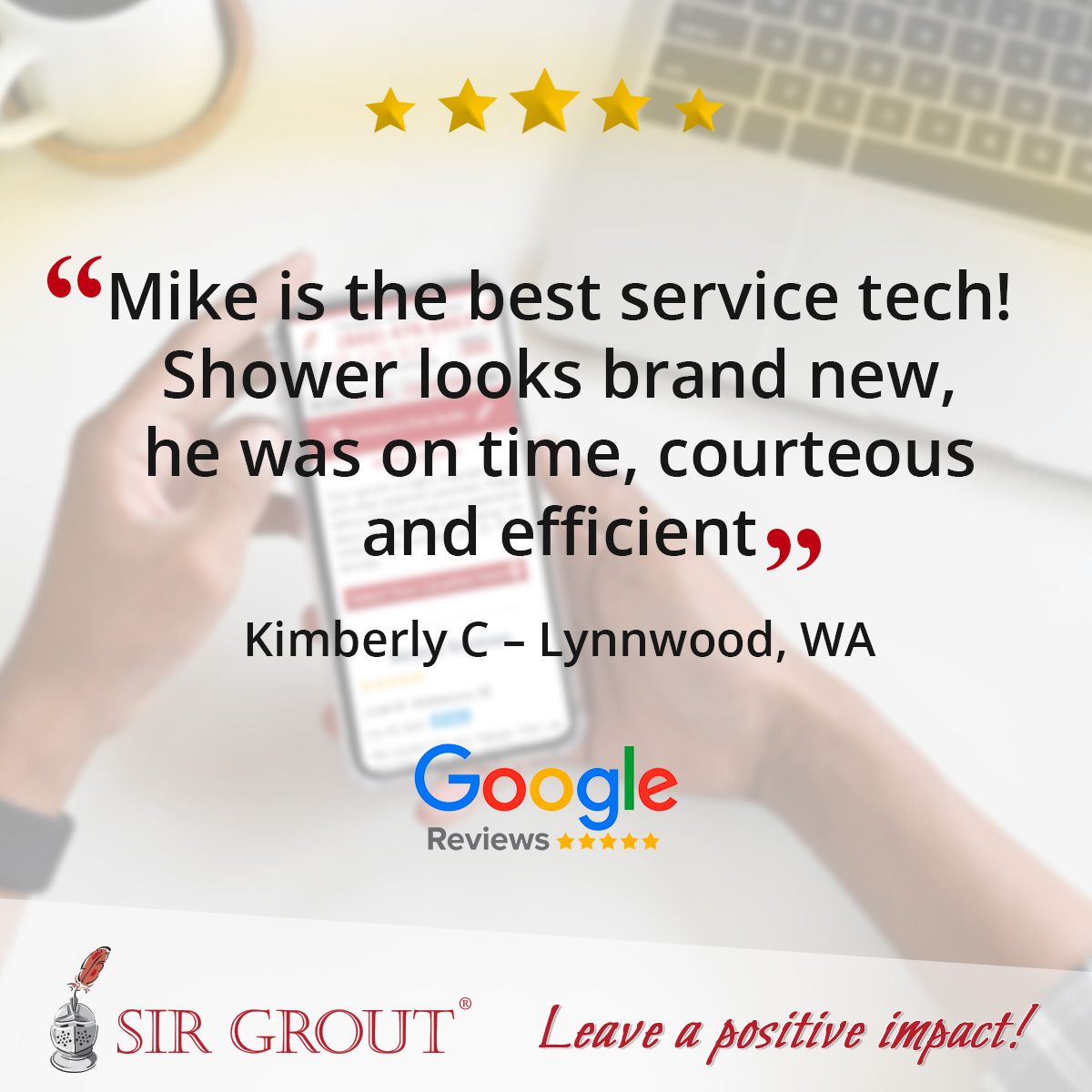 Mike is the best service tech! Shower looks brand new, he was on time, courteous and efficient